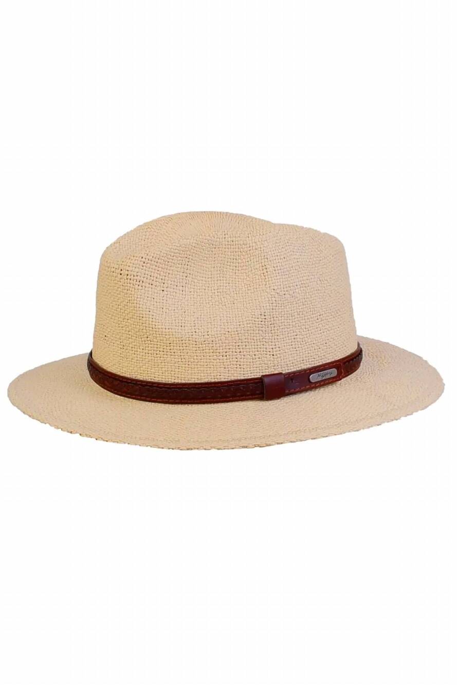 NEW WIGENS men's classic paper straw hat in natural